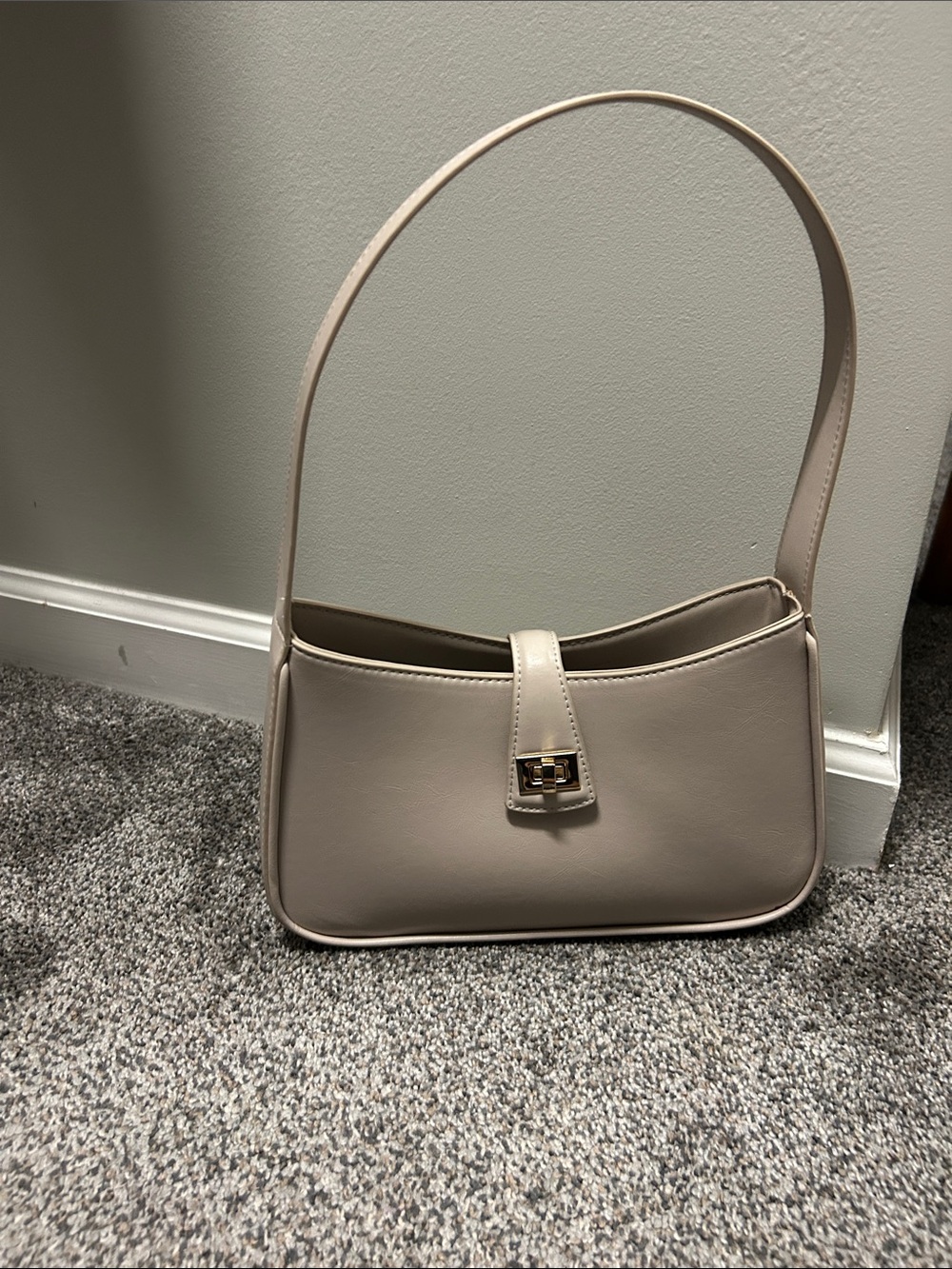 Classic Small Shoulder Bag in Taupe
